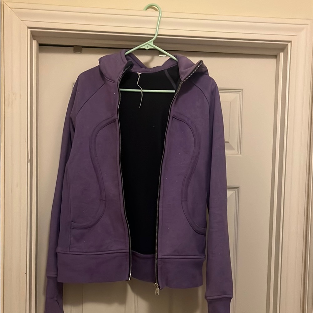 Lululemon Vintage Scuba Hoodie Purple Sparkle Size 10 - EUC